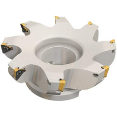 Iscar - 6 Inserts, 63mm Cut Diam, 27mm Arbor Diam, 13mm Max Depth of Cut, Indexable Square-Shoulder Face Mill - 0° Lead Angle, 45mm High, HM390 TDKT 1505.. Insert Compatibility, Through Coolant, Series HeliIQMill - Industrial Tool & Supply