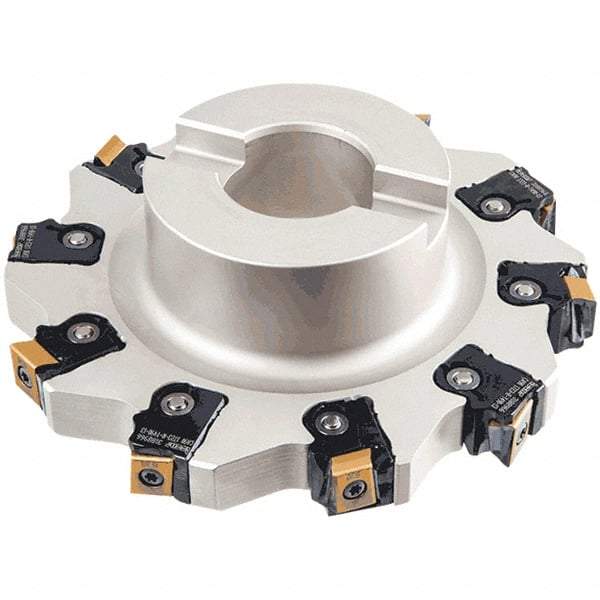 Iscar - Shell Mount B Connection, 0.689" Cutting Width, 1.5354" Depth of Cut, 160mm Cutter Diam, 1.5748" Hole Diam, 10 Tooth Indexable Slotting Cutter - FDN-CALN13 Toolholder, T490 LN.T 1306 Insert - Industrial Tool & Supply