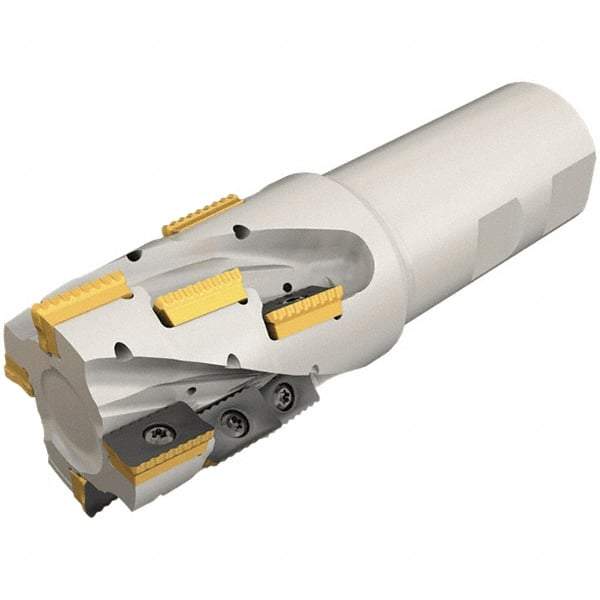 Iscar - 40mm Cut Diam, 90mm Max Depth of Cut, 40mm Shank Diam, 185mm OAL, Indexable Square Shoulder End Mill - P290 AC.T 1806.. Inserts, Weldon Shank, 0° Lead Angle, Through Coolant, Series MillShred - Industrial Tool & Supply