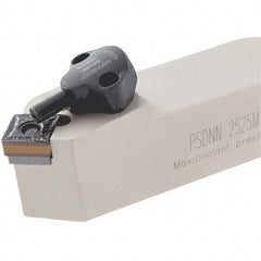 Iscar - SDNC, Neutral Cut, 62.5° Lead Angle, 16mm Shank Height x 16mm Shank Width, Neutral Rake Indexable Turning Toolholder - 100mm OAL, DCMT 13T5-SL Insert Compatibility, Series Isoturn - Industrial Tool & Supply