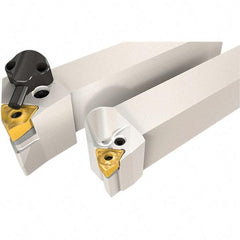 Iscar - PCLN, Right Hand Cut, 95° Lead Angle, 1-1/4" Shank Height x 1-1/4" Shank Width, Negative Rake Indexable Turning Toolholder - 6" OAL, CN.. Insert Compatibility, Series Heliturn LD, JetHPLine - Industrial Tool & Supply