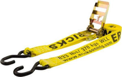 Erickson Manufacturing - 15' Long x 2" Wide, 2,500 Lb Basket Capacity, Polyester & Steel Web Sling - Yellow - Industrial Tool & Supply