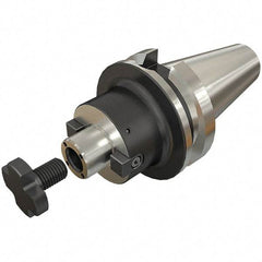 Iscar - BT50 Taper Shank 32mm Pilot Diam Shell Mill Holder - 100mm Flange to Nose End Projection, 66mm Nose Diam, Through-Spindle & DIN Flange Coolant - Exact Industrial Supply