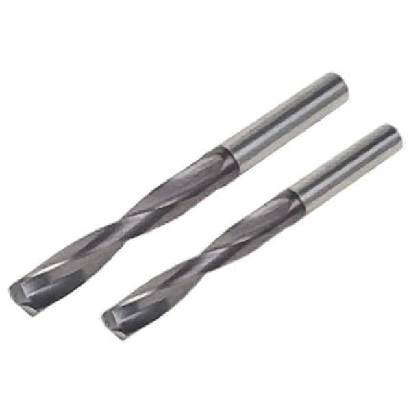 Iscar - 5mm Solid Carbide Jobber Drill - AlTiN Finish, Right Hand Cut, Spiral Flute, Straight Shank, 82mm OAL, Standard Point - Industrial Tool & Supply