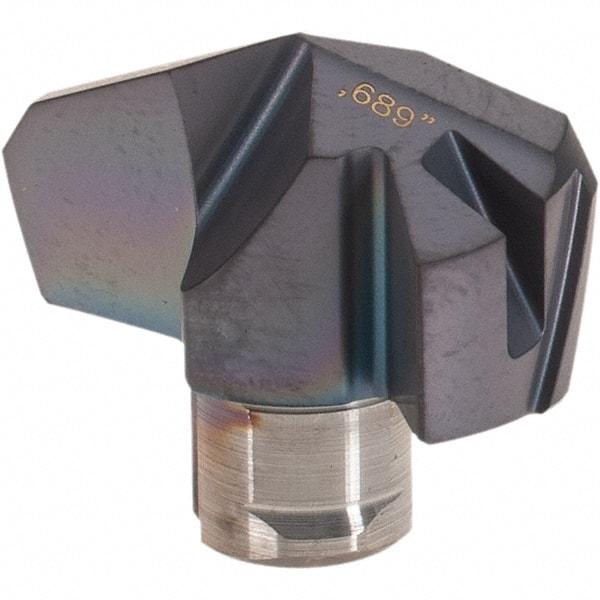 Iscar - Series ICK, 17.5mm Diam Grade IC907 140° Replaceable Drill Tip - Carbide, TiAlN/TiN Finish, 17 Seat Size - Industrial Tool & Supply