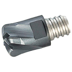 Iscar - MM EFF Grade IC903 Carbide High Feed Milling Tip Insert - TiAlN Finish, 6 Flutes, 20mm Cutting Diam, 1.25mm Depth of Cut, 20mm Extension - Industrial Tool & Supply