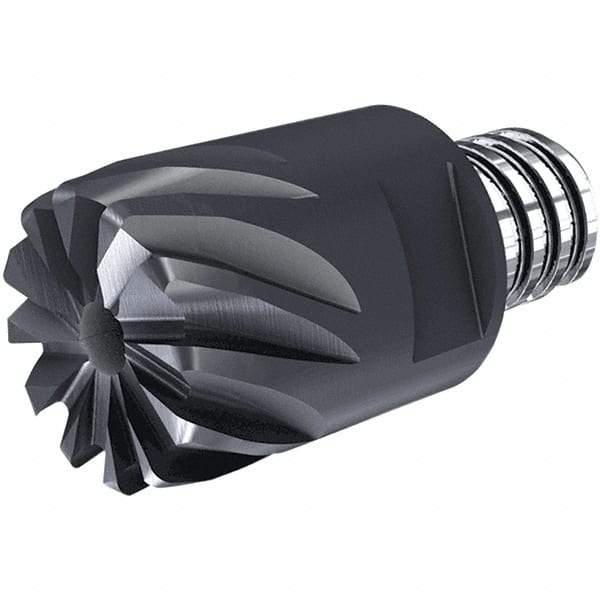 Iscar - MM ET CF Grade IC908 Carbide End Milling Tip Insert - TiAlN Finish, 12 Flutes, 15mm Cutting Diam, 3.5mm Depth of Cut, 20.5mm Extension, 0.039" Cnr Rad - Industrial Tool & Supply