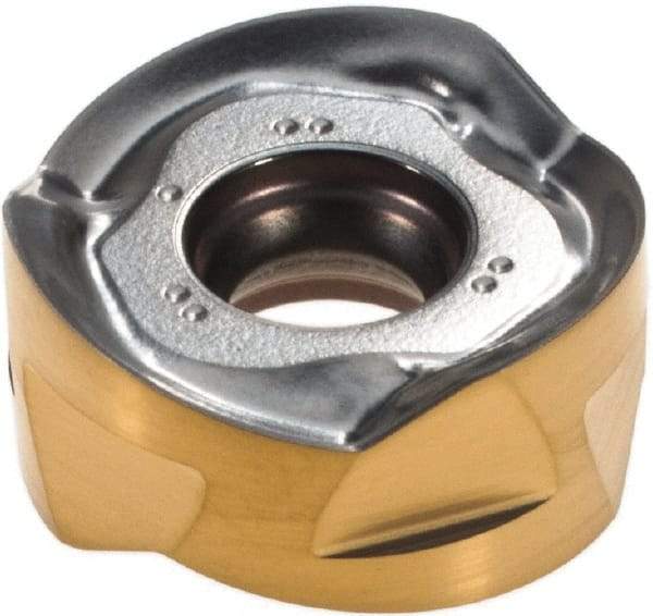 Iscar - H606 RXCU43 AXMP Grade IC380 Carbide Milling Insert - TiCN/TiN Finish, 0.236" Thick, 0.51" Inscribed Circle, 1/4" Corner Radius - Industrial Tool & Supply