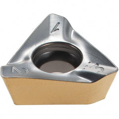 Iscar - HM390 TDKT1505 PDR Grade IC380 Carbide Milling Insert - TiCN/TiN Finish, 0.23" Thick, 0.449" Inscribed Circle, 0.79mm Corner Radius - Industrial Tool & Supply