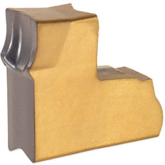 Iscar - TAG3 LF IC830 Grade, 0.12" Cutting Width, Carbide Cutoff Insert - Neutral Lead Angle, 0.008" Cnr Rad, AlTiN/TiN Coated, Single End - Industrial Tool & Supply