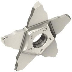 Iscar - 34L150PENTA J Grade IC908, 1.5mm Cutting Width Carbide Grooving Insert - Left Hand, 0.08mm Corner Radius, TiAlN Finish - Industrial Tool & Supply