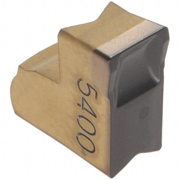 Iscar - TAG4 C IC5400 Grade, 0.157" Cutting Width, Carbide Cutoff Insert - Neutral Lead Angle, 0.0094" Cnr Rad, TiCN/Al2O3/TiN Coated, Single End - Industrial Tool & Supply