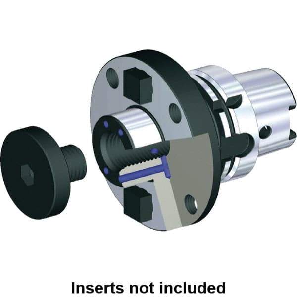 Kennametal - HSK125A Taper Shank 3/4" Pilot Diam Shell Mill Holder - 2-1/4" Flange to Nose End Projection, 1-3/4" Nose Diam - Exact Industrial Supply