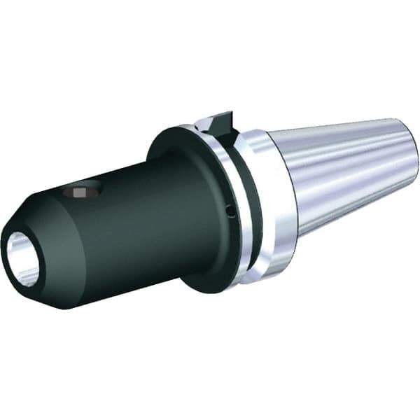 Kennametal - BTKV40 Taper Shank 1/2" Hole End Mill Holder/Adapter - 35mm Nose Diam, 3" Projection, Through-Spindle & DIN Flange Coolant - Exact Industrial Supply