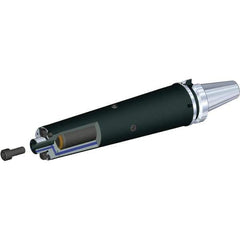 Kennametal - CVKV50 Taper Shank 1" Pilot Diam Shell Mill Holder - 12-1/2" Flange to Nose End Projection, 2-3/4" Nose Diam, 1/2-20 Lock Screw, Through-Spindle & DIN Flange Coolant - Exact Industrial Supply