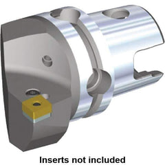 Kennametal - Right Hand Cut, Size KM40, CN.. Insert Compatiblity, Internal or External Modular Turning & Profiling Cutting Unit Head - 27mm Ctr to Cutting Edge, 40mm Head Length, Through Coolant, Series Kenlever - Industrial Tool & Supply