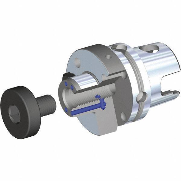 Kennametal - KM80ATC Modular Connection 1-1/2" Pilot Diam Shell Mill Holder - 1.575" Flange to Nose End Projection, 3.81" Nose Diam, 3/4-16 Lock Screw, Through-Spindle Coolant - Exact Industrial Supply