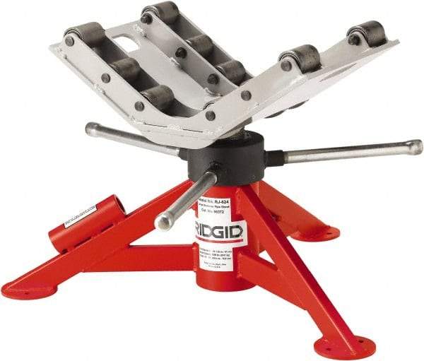 Ridgid - 6" to 24" Pipe Capacity, Adjustable Pipe Stand - 16" to 31" High, 4,500 Lb Capacity - Industrial Tool & Supply