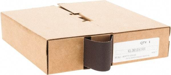 Made in USA - 2" x 50 Yd 120 Grit Aluminum Oxide Cloth Roll - J Weighted Backing - Industrial Tool & Supply