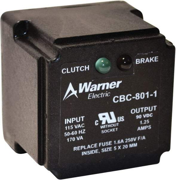 Warner Electric - Octal Socket Clutch Power Supply - For Use with Any 90V Clutch or Brake - Industrial Tool & Supply