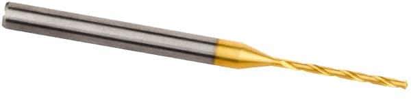 Kennametal - #37 140° Solid Carbide Jobber Drill - Multilayer TiAlN Finish, Right Hand Cut, Spiral Flute, Straight Shank, 58mm OAL, Standard Point - Industrial Tool & Supply