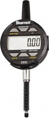 Starrett - 25mm Max Measurement, 0.01mm Graduation, Electronic Drop Indicator - Accurate to 0.03mm, Metric System, LCD Display - Industrial Tool & Supply