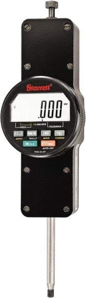 Starrett - 2" Max Measurement, 0.0001, 0.0005 & 0.001" Graduation, Electronic Drop Indicator - Accurate to 0.0002", Inch & Metric System, LCD Display - Industrial Tool & Supply
