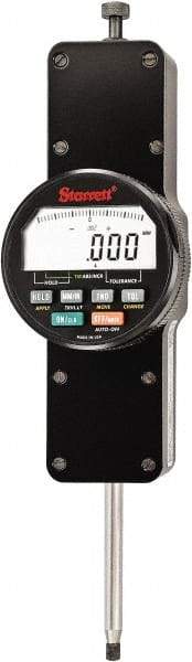 Starrett - 2" Max Measurement, 0.0001, 0.0005 & 0.001" Graduation, Electronic Drop Indicator - Accurate to 0.0002", Inch & Metric System, LCD Display - Industrial Tool & Supply
