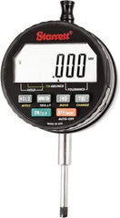 Starrett - 1" Max Measurement, 0.00005, 0.0001, 0.0005 & 0.001" Graduation, Electronic Drop Indicator - Accurate to 0.0001", Inch & Metric System, LCD Display - Industrial Tool & Supply