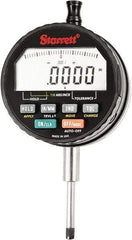 Starrett - 1" Max Measurement, 0.00005" Graduation, Electronic Drop Indicator - Accurate to 0.0001", Inch & Metric System, LCD Display - Industrial Tool & Supply