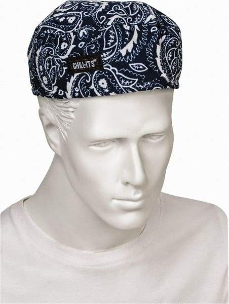 Ergodyne - Size Universal, Cooling Skull Cap - Polyester, Navy Blue - Industrial Tool & Supply