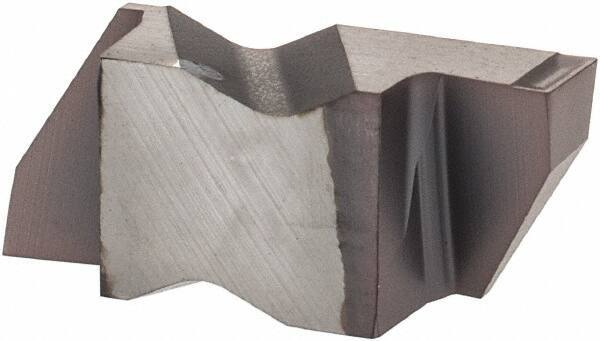 Kennametal - 3125NF K Grade KCU25, 3.18mm Cutting Width Carbide Grooving Insert - 3.81mm Max Depth of Cut, Right Hand, 0.19mm Corner Radius, AlTiN Finish - Industrial Tool & Supply