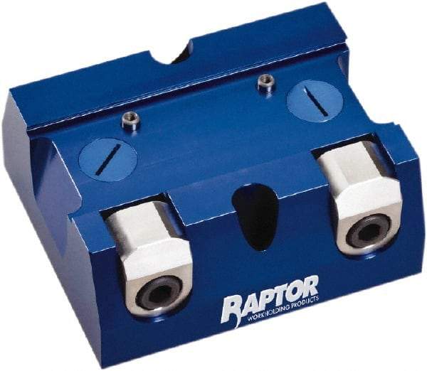 Raptor Workholding - 2-1/4" Jaw Width, 10" High x 8" Long x 10" Wide Dovetail Vise - For Use with 4 & 5 Axis Workholding Systems - Industrial Tool & Supply