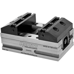 Raptor Workholding - 4" Jaw Width, 2" Throat Depth, Manual Precision Self Centering Vise - 3.937" OAW x 6.94" OAL x 2.971" OAH - Industrial Tool & Supply