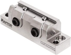 Raptor Workholding - 1-1/4" High x 1" Wide x 3-3/4" Long Vise Clamp - 3/8" Jaw Opening Capacity, 1/8" High x 2-1/2" Wide Jaw, For 4 & 5 Axis Workholding Systems - Industrial Tool & Supply