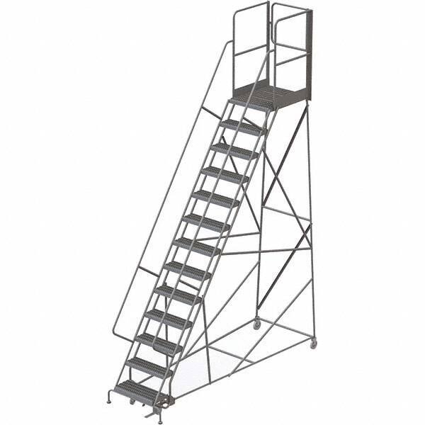 TRI-ARC - Rolling & Wall Mounted Ladders & Platforms Type: Rolling Warehouse Ladder Style: Rolling Platform Ladder - Industrial Tool & Supply