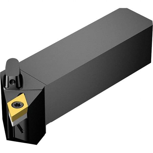 Sandvik Coromant - Left Hand Cut, -3° Lead Angle, 25.4mm Shank Height x 25.4mm Shank Width, Neutral Rake Indexable Turning Toolholder - DCMT 11 T3 08 Insert Compatibility, Series CoroTurn 107 - Industrial Tool & Supply