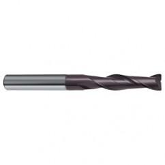 1/2 Dia. x 4-1/2 Overall Length 2-Flute Square End Solid Carbide SE End Mill-Round Shank-Center Cut-Firex - Industrial Tool & Supply