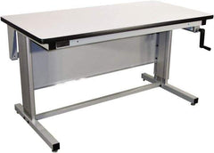 Proline - 72 Wide x 30" Deep x 42" High, Static Dissipative Workbench - T-Molded Edge, Adjustable Height Legs, Gray - Industrial Tool & Supply