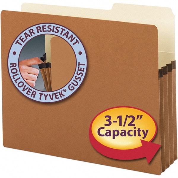 SMEAD - 11-3/4 x 10", Letter Size, Redrope, Expansion Folders - 11 Point Stock, 2/5 Tab Cut Location - Industrial Tool & Supply