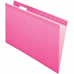 Pendaflex - 8-1/2 x 14", Legal, Pink, Hanging File Folder - 11 Point Stock, 1/5 Tab Cut Location - Industrial Tool & Supply