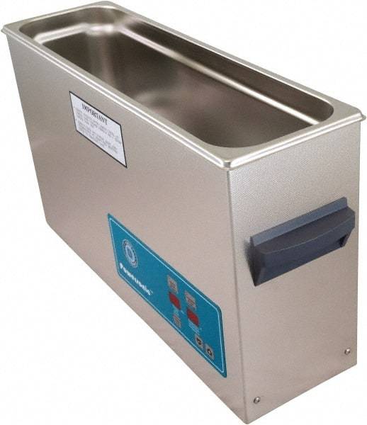 CREST ULTRASONIC - Bench Top Water-Based Ultrasonic Cleaner - 2.5 Gal Max Operating Capacity, Stainless Steel Tank, 10-5/8" High x 20-1/4" Long x 6" Wide, 115 Input Volts - Industrial Tool & Supply