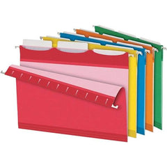 Pendaflex - 8-1/2 x 11", Letter Size, Assorted Colors, Hanging File Folder - 11 Point Stock, 1/3 Tab Cut Location - Industrial Tool & Supply