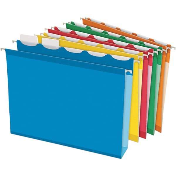 Pendaflex - 8-1/2 x 11", Letter Size, Assorted Colors, Hanging File Folder - 11 Point Stock, 1/5 Tab Cut Location - Industrial Tool & Supply