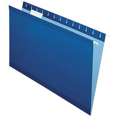 Pendaflex - 8-1/2 x 14", Legal, Navy, Hanging File Folder - 11 Point Stock, 1/5 Tab Cut Location - Industrial Tool & Supply