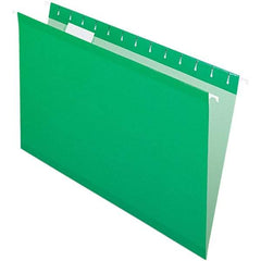 Pendaflex - 8-1/2 x 14", Legal, Bright Green, Hanging File Folder - 11 Point Stock, 1/5 Tab Cut Location - Industrial Tool & Supply