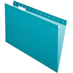 Pendaflex - 8-1/2 x 14", Legal, Teal, Hanging File Folder - 11 Point Stock, 1/5 Tab Cut Location - Industrial Tool & Supply