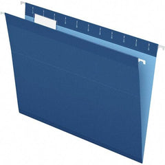 Pendaflex - 8-1/2 x 11", Letter Size, Navy, Hanging File Folder - 11 Point Stock, 1/5 Tab Cut Location - Industrial Tool & Supply