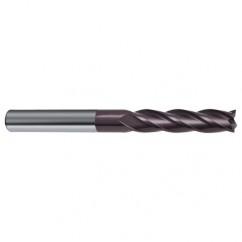 1/4 Dia. x 4 Overall Length 4-Flute Square End Solid Carbide SE End Mill-Round Shank-Center Cut-Firex - Industrial Tool & Supply