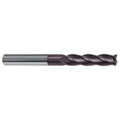 1/4 Dia. x 4 Overall Length 4-Flute Square End Solid Carbide SE End Mill-Round Shank-Center Cut-Firex - Industrial Tool & Supply